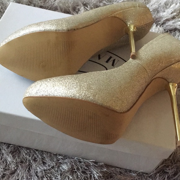 NEW Steve Madden Miley Pale Gold w/Metal Heel PROM - Picture 4 of 5